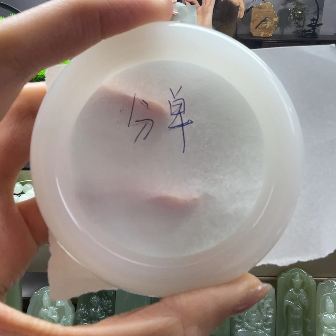 和田玉未镶嵌手镯羊脂白分单