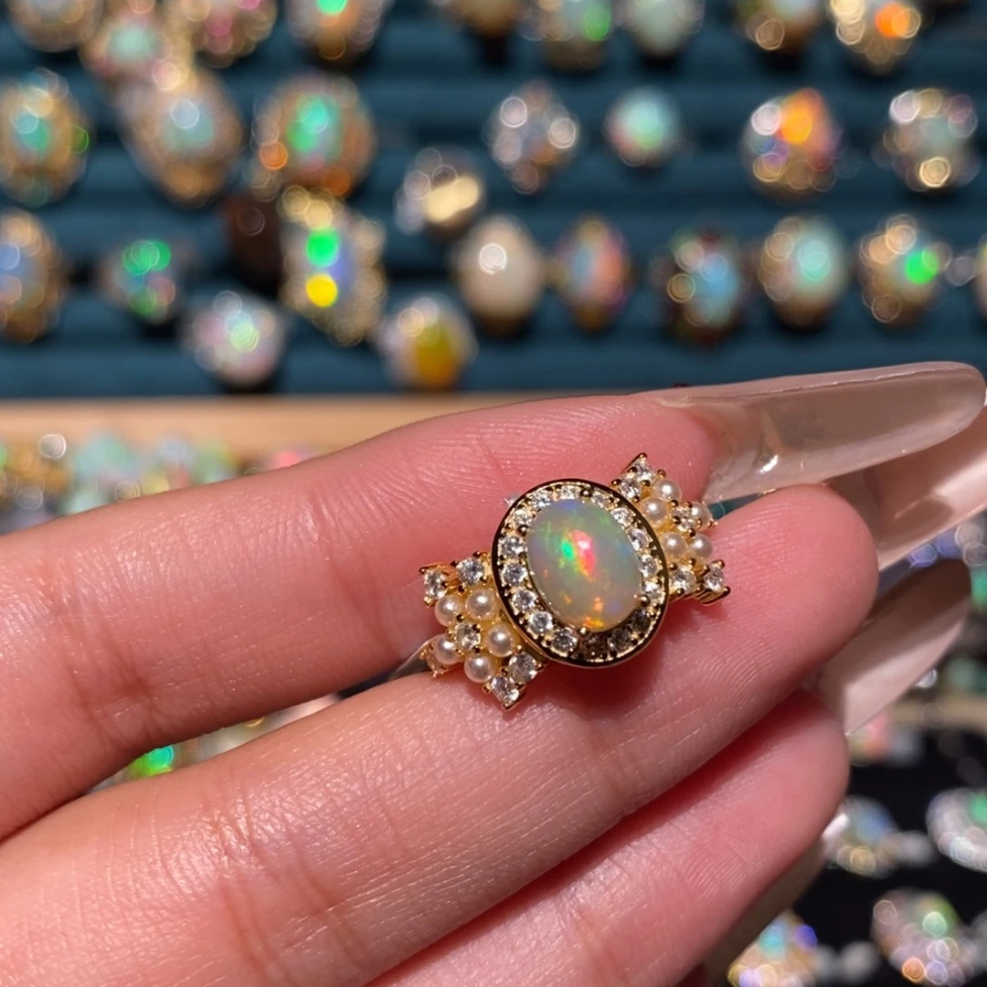 欧泊银S925镶嵌戒指