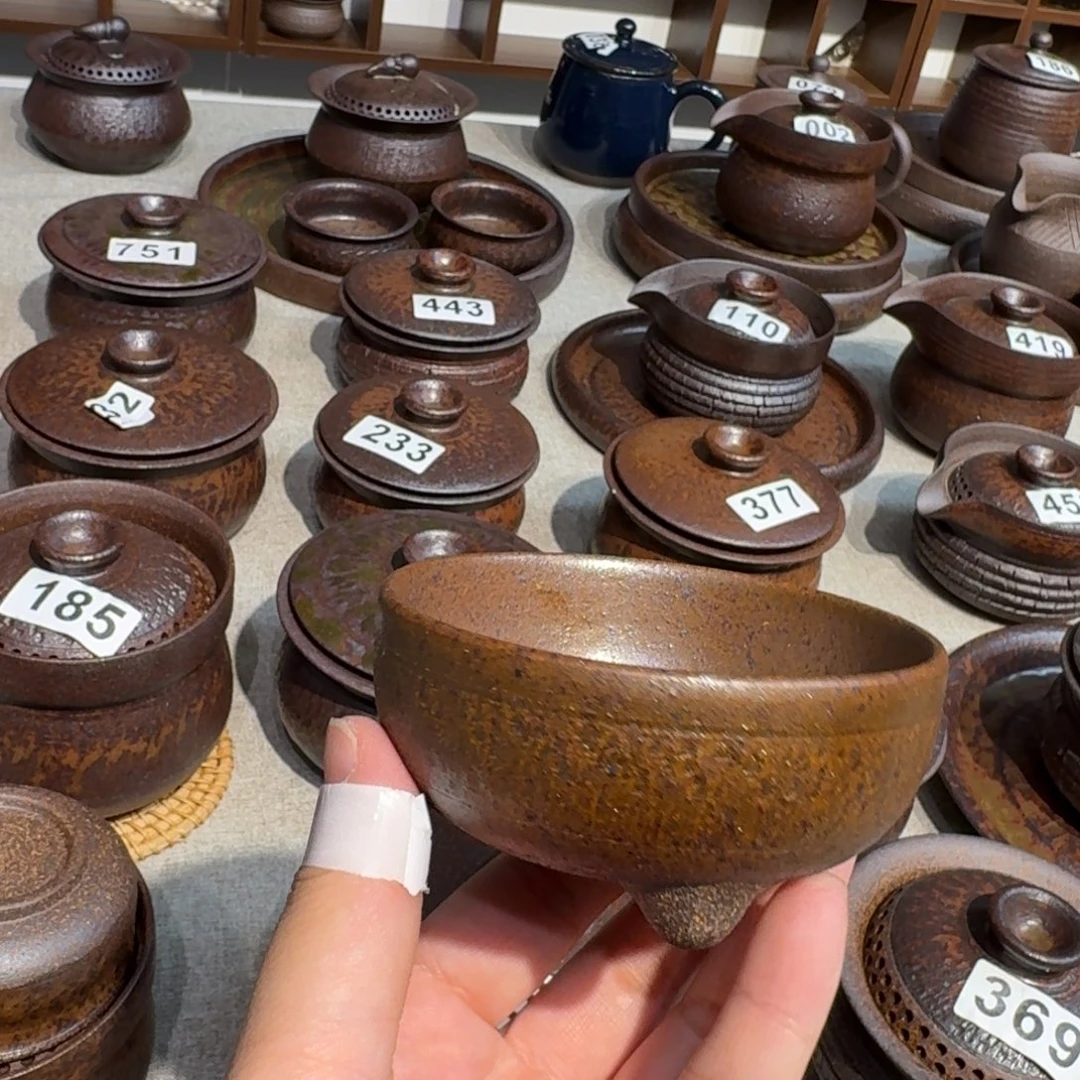 瓷粗瓷茶具素色盖碗