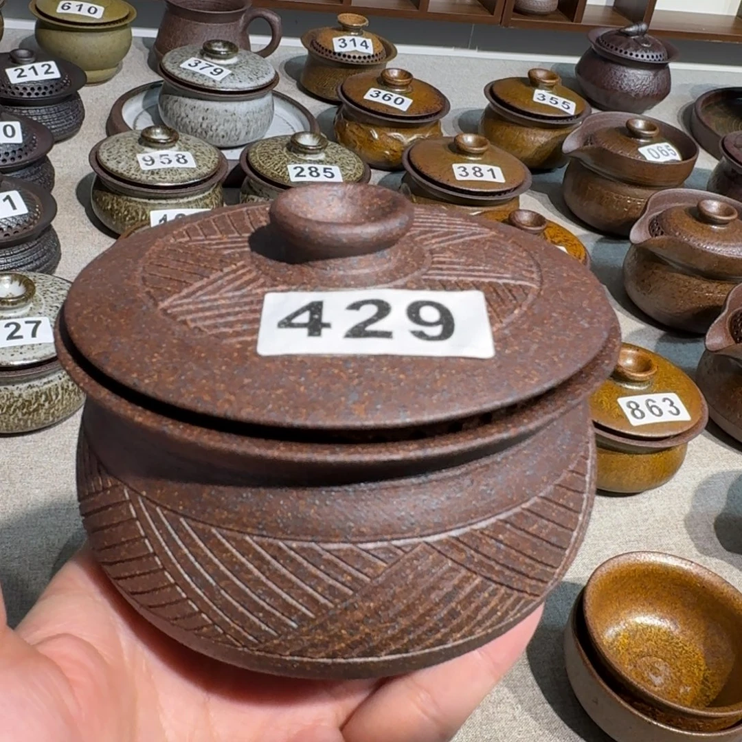 瓷粗瓷茶具素色盖碗