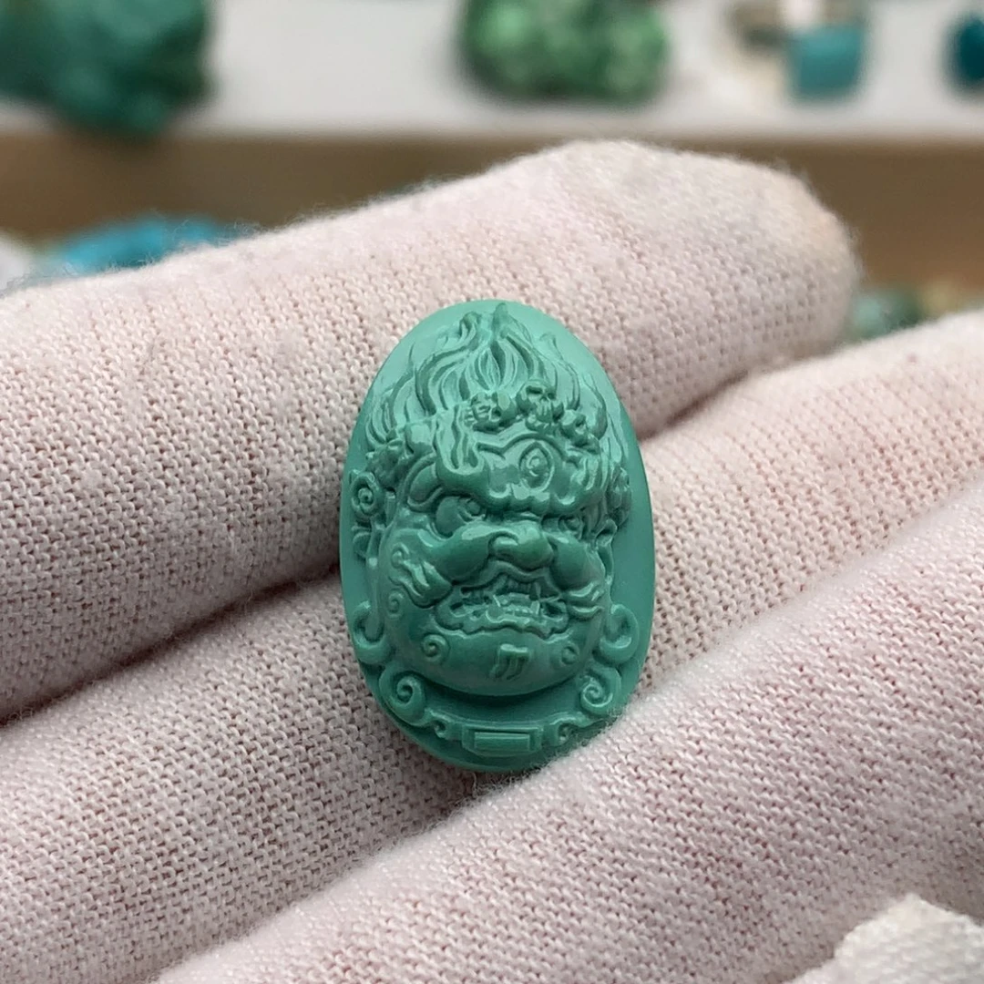 绿松石未镶嵌珠宝奇石14.3mm