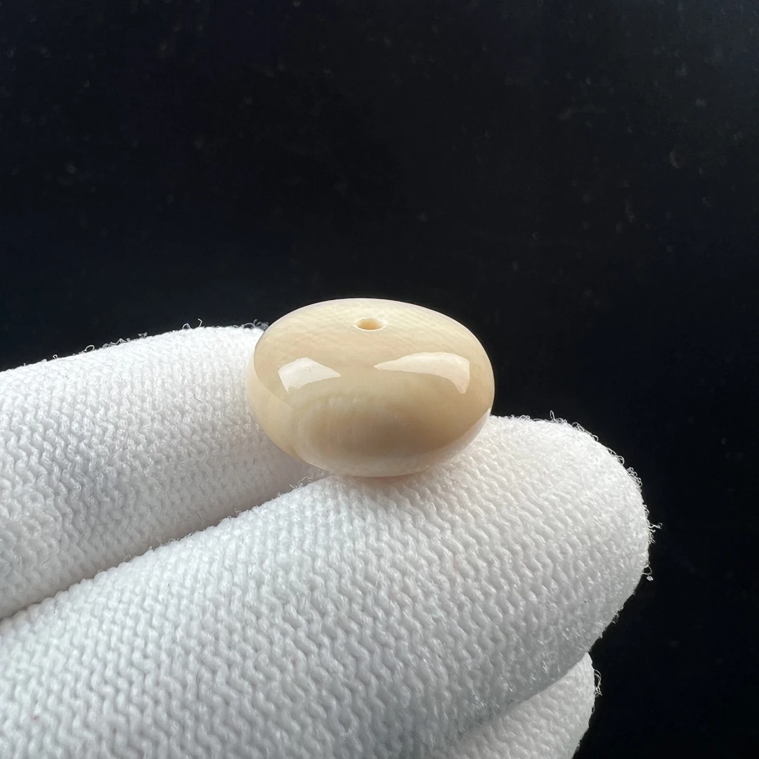 A3783天然猛犸牙平安扣18x9.4mm支持鉴定 假一罚四