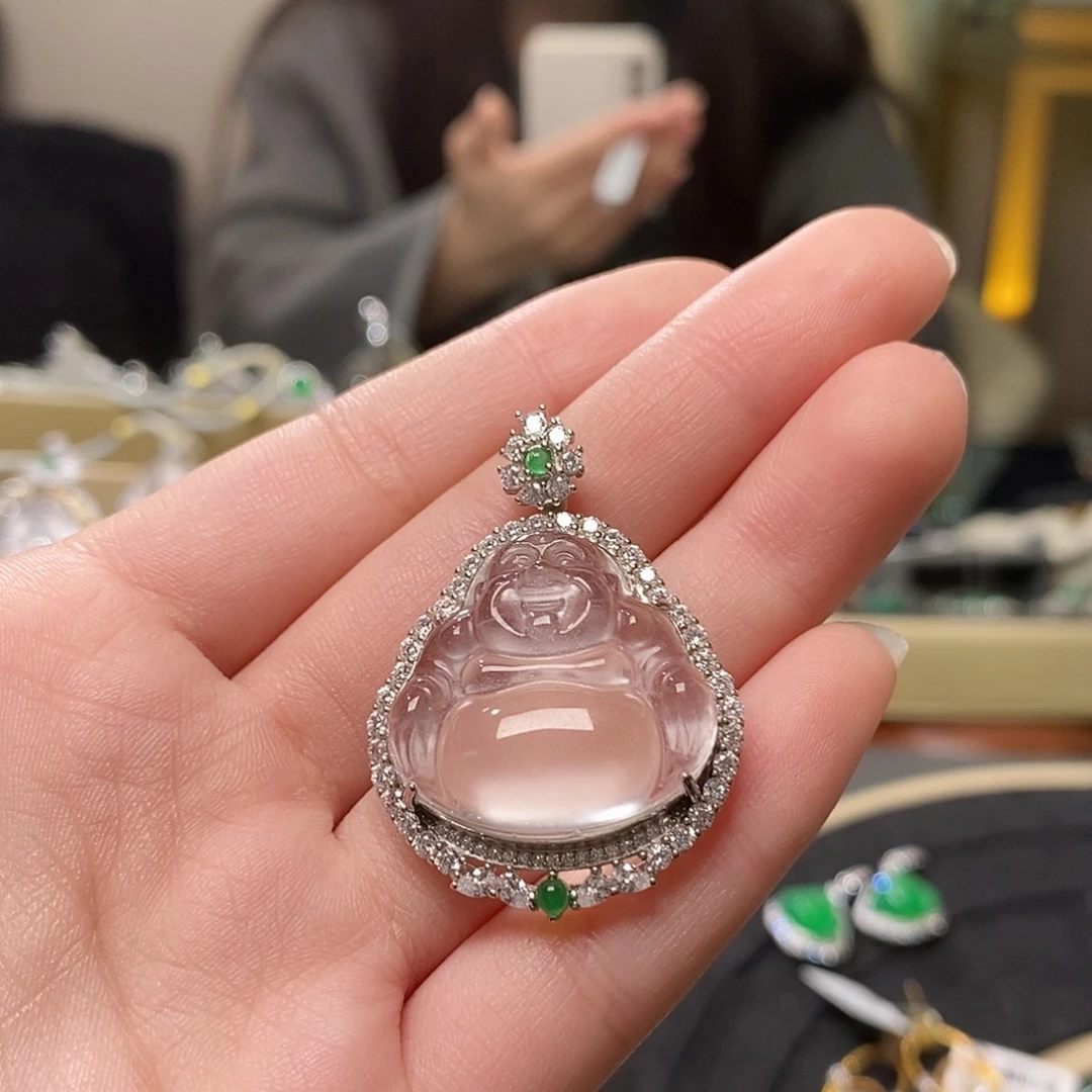 石英质玉颈饰银S925镶嵌琳@@A000057