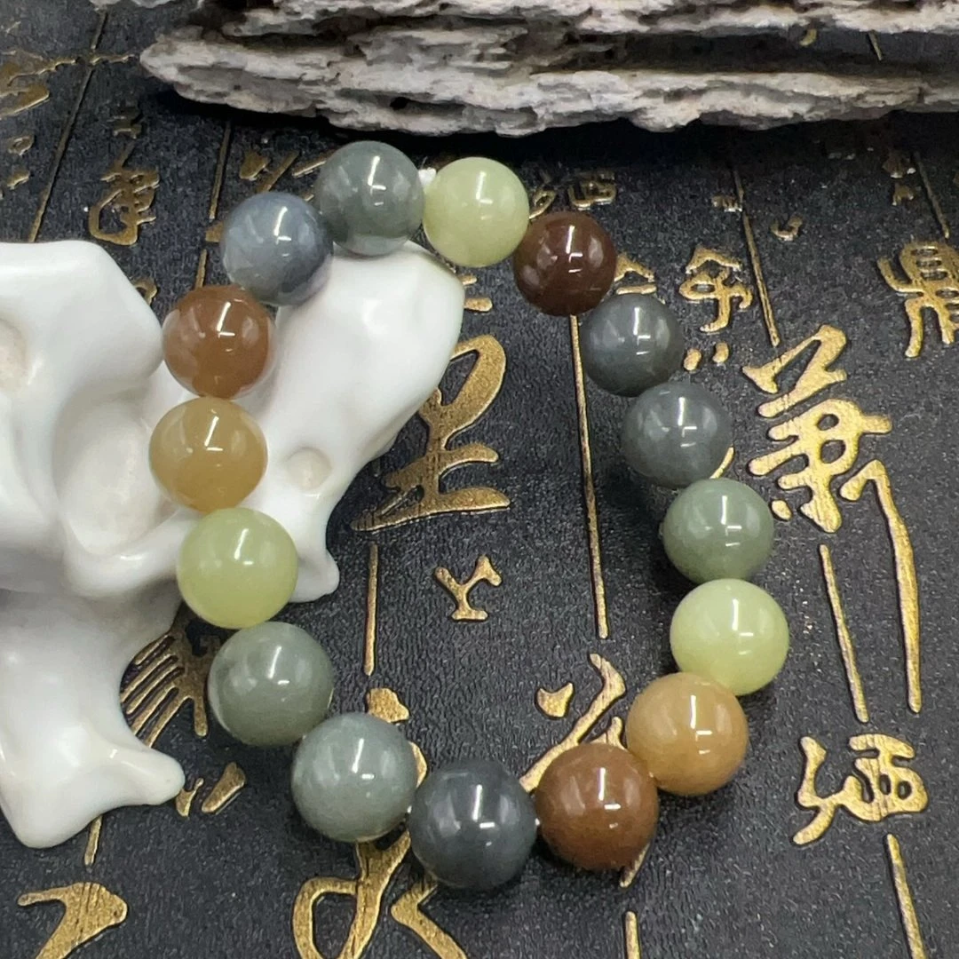 BY0613FSYN标021 北玉精选 和田玉手串