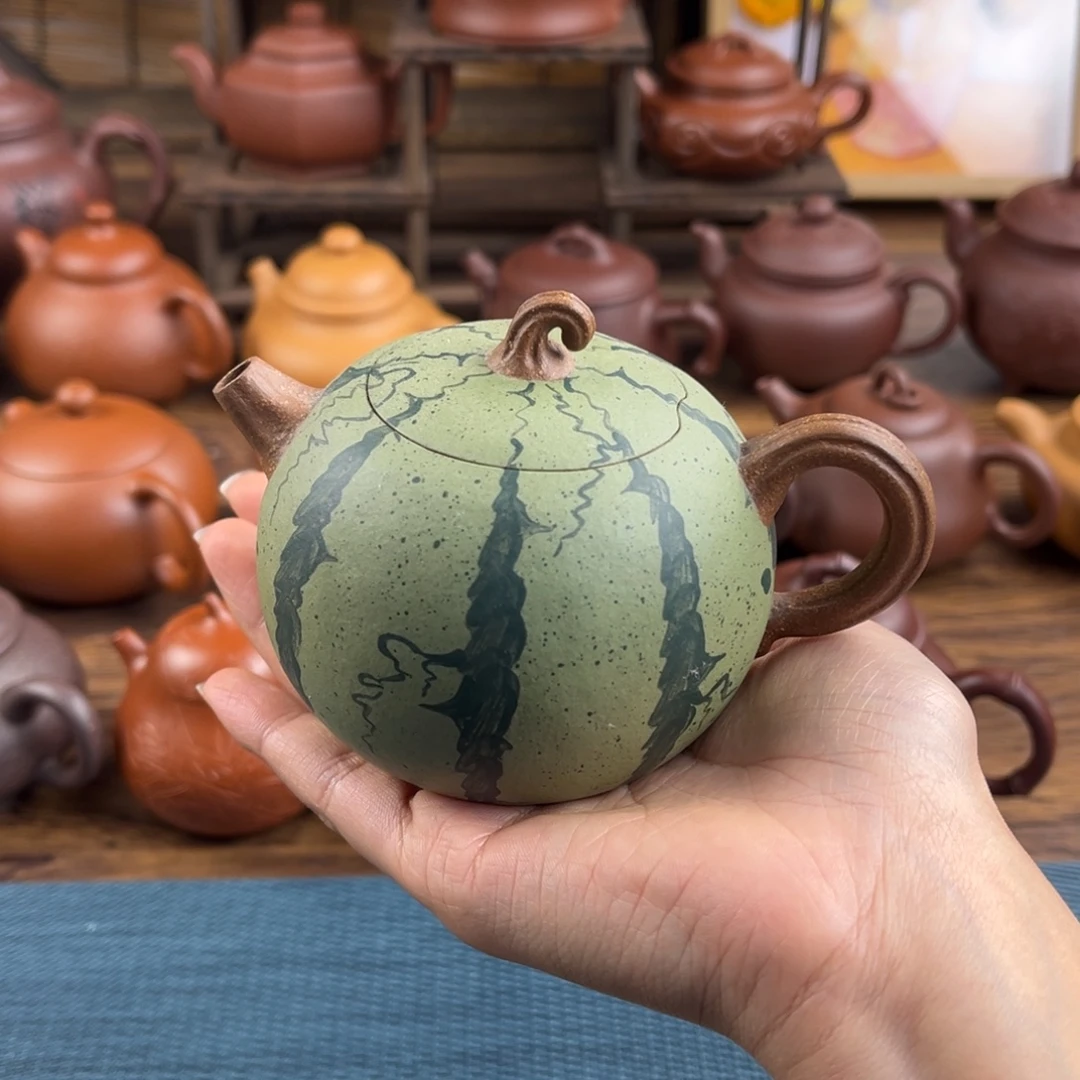 笑***面茶壶紫砂手工制作工艺精湛