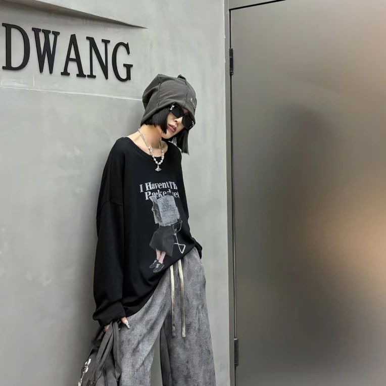 【Dmm】大码女装ins风超舒适百搭潮T57728