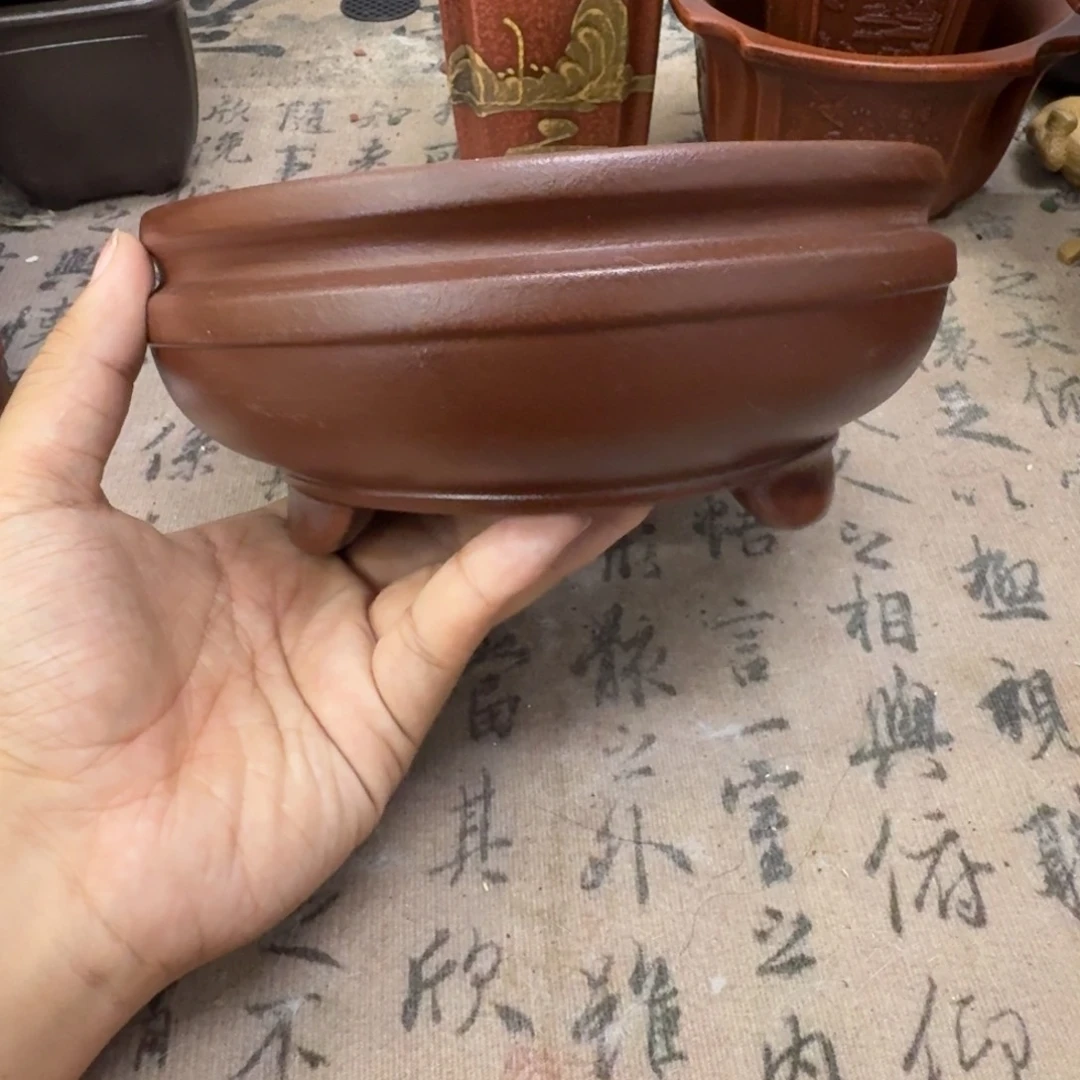 紫砂花盆17x6内经紫砂花盆
