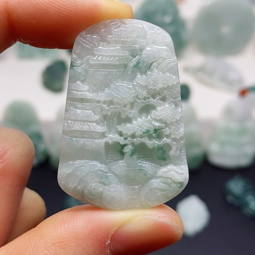 翡翠颈饰未镶嵌吊坠