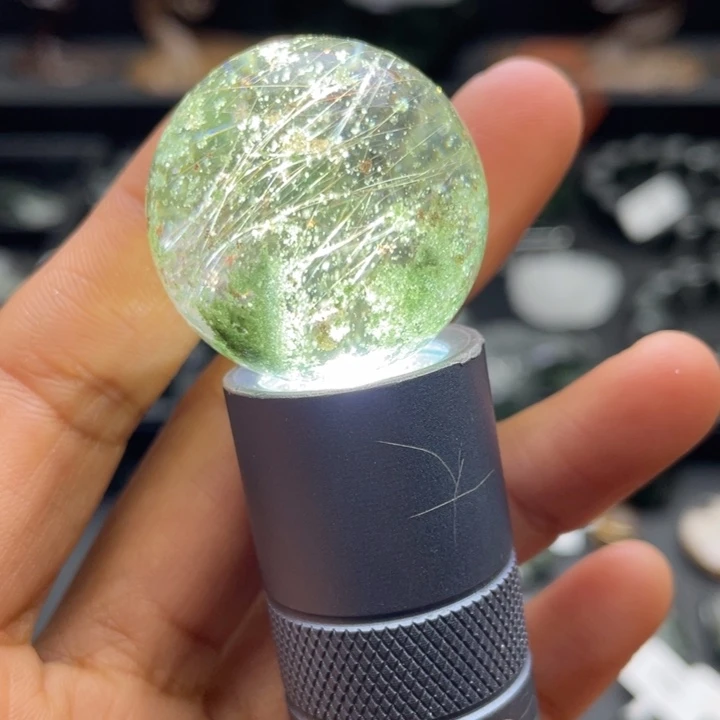未镶嵌水晶颈饰绿幽灵单珠定制