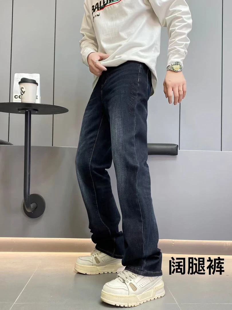 6920秋冬季新款男士固色灰牛时尚弹力水洗牛仔裤
