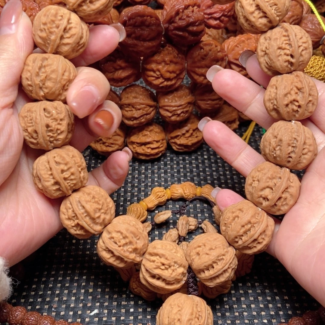 炸***子文玩核桃手串磨盘粗筋手持