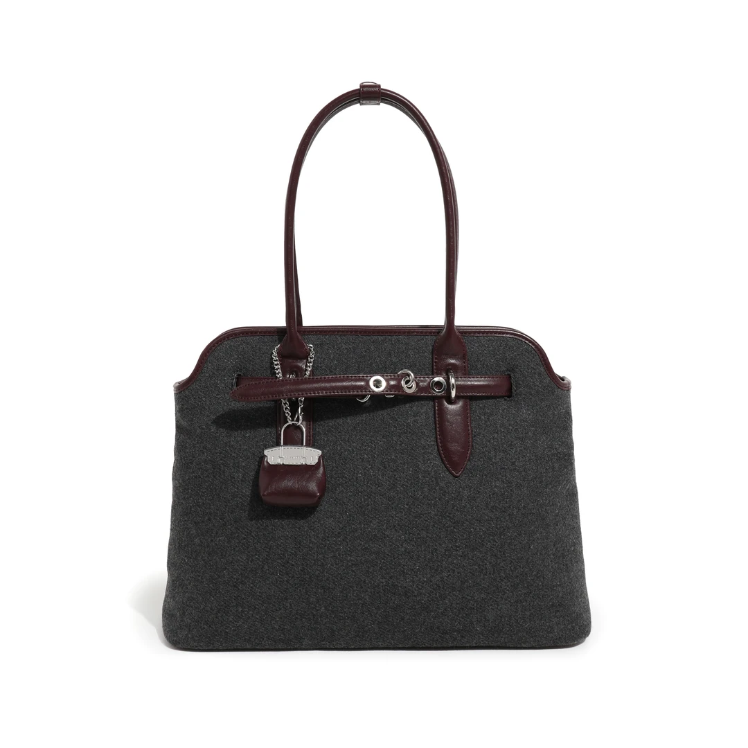 休闲洋气时尚拼接手提单肩包包