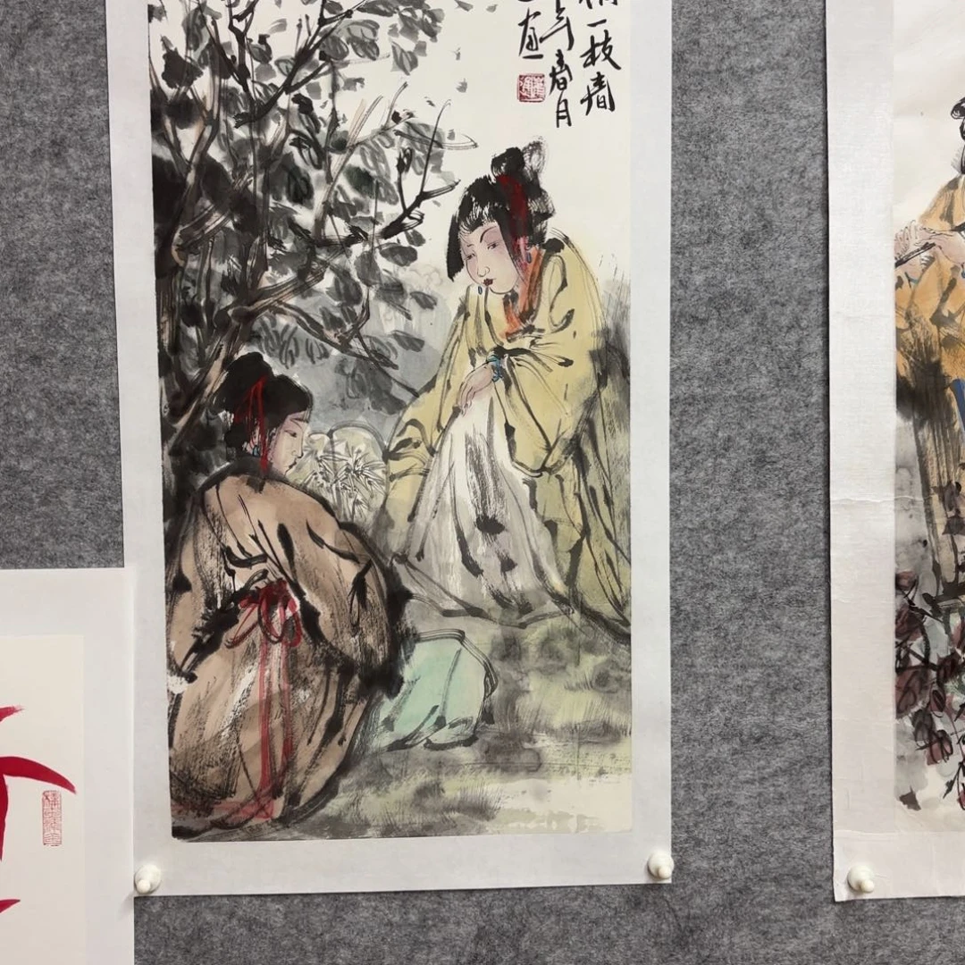 用***2国画崔老师人物作品