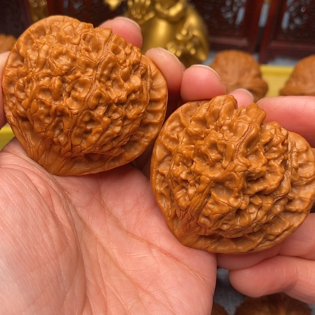 文玩核桃把件毕业桃心官帽49尺全品