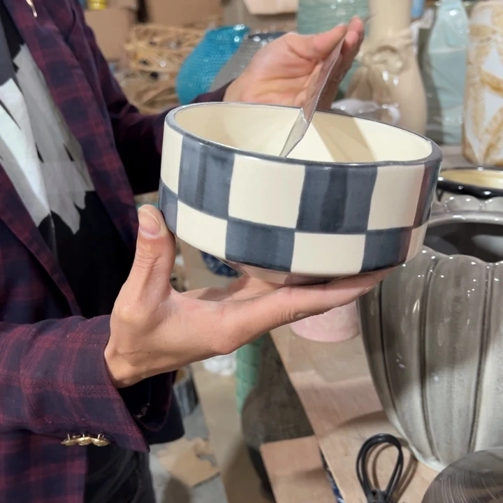 陶瓷花瓶摆件外贸出口微瑕捡漏口14公分