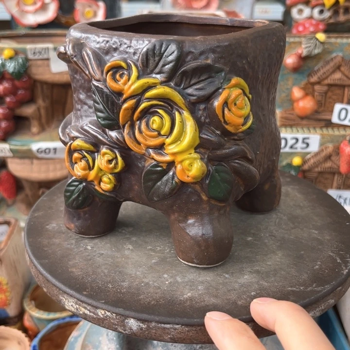 紫砂花盆粗陶材质多肉花盆