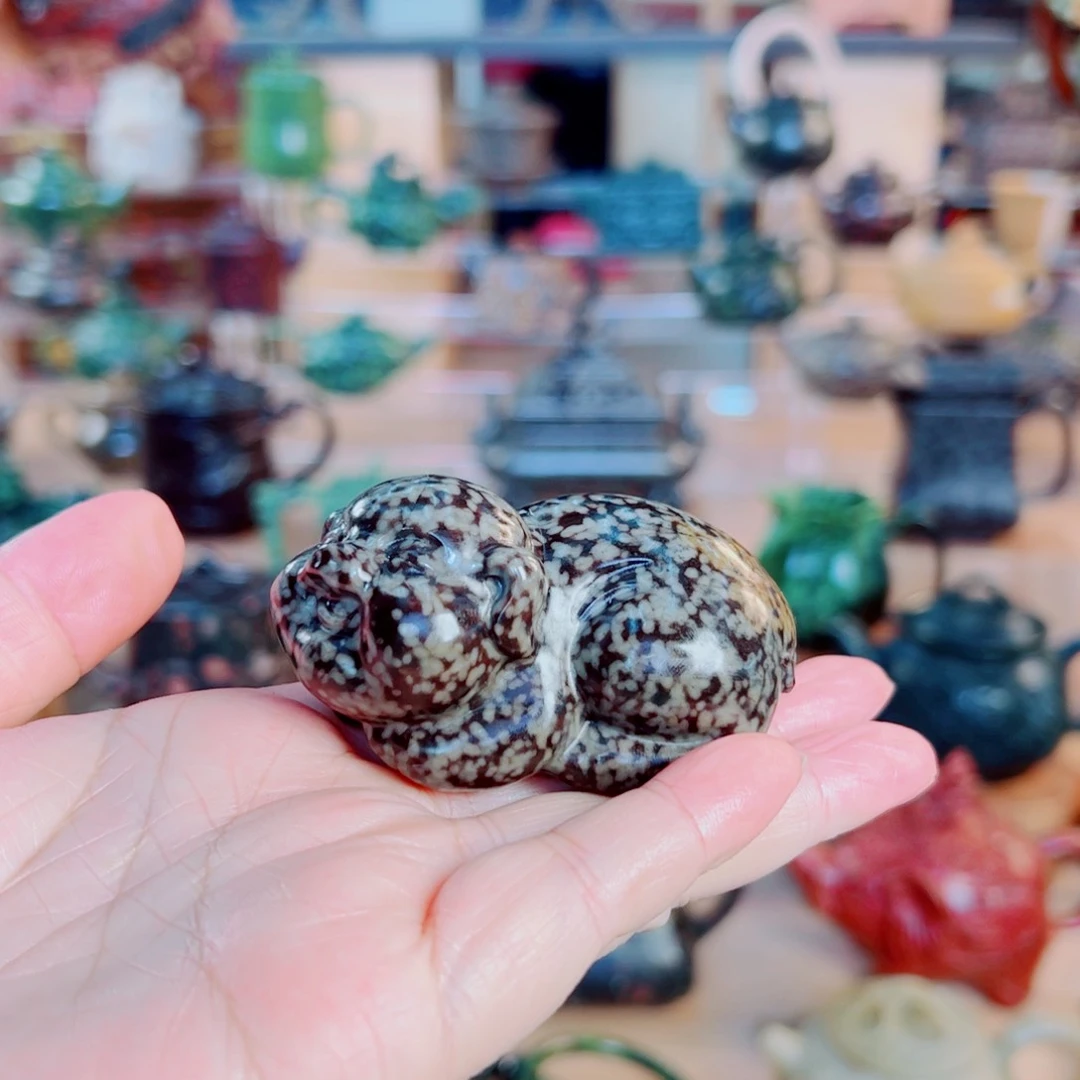 天然石材手工雕刻瓢*苍