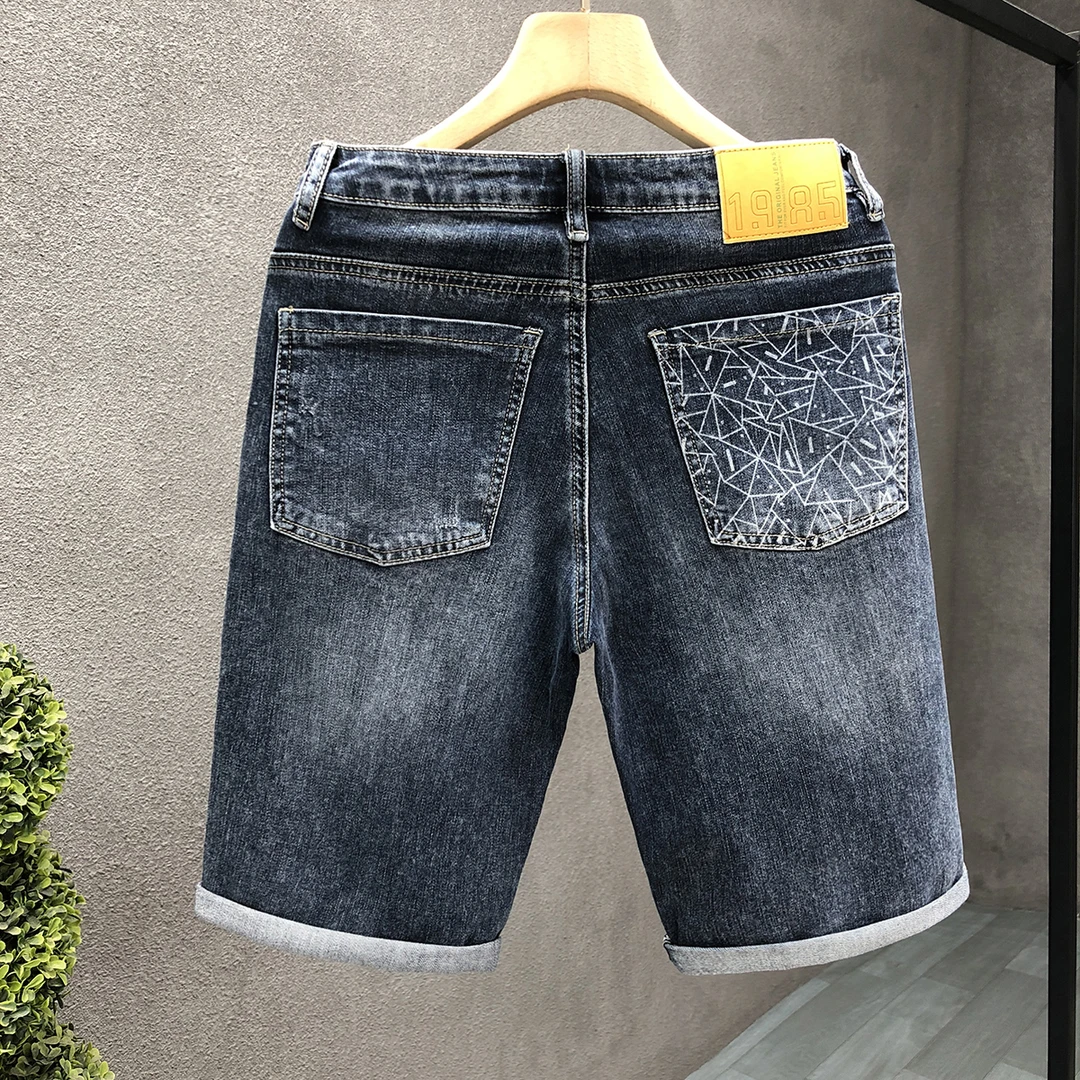 郎的巨帅气高端薄款牛仔短裤男潮牌休闲五分裤2025夏季新款中裤子