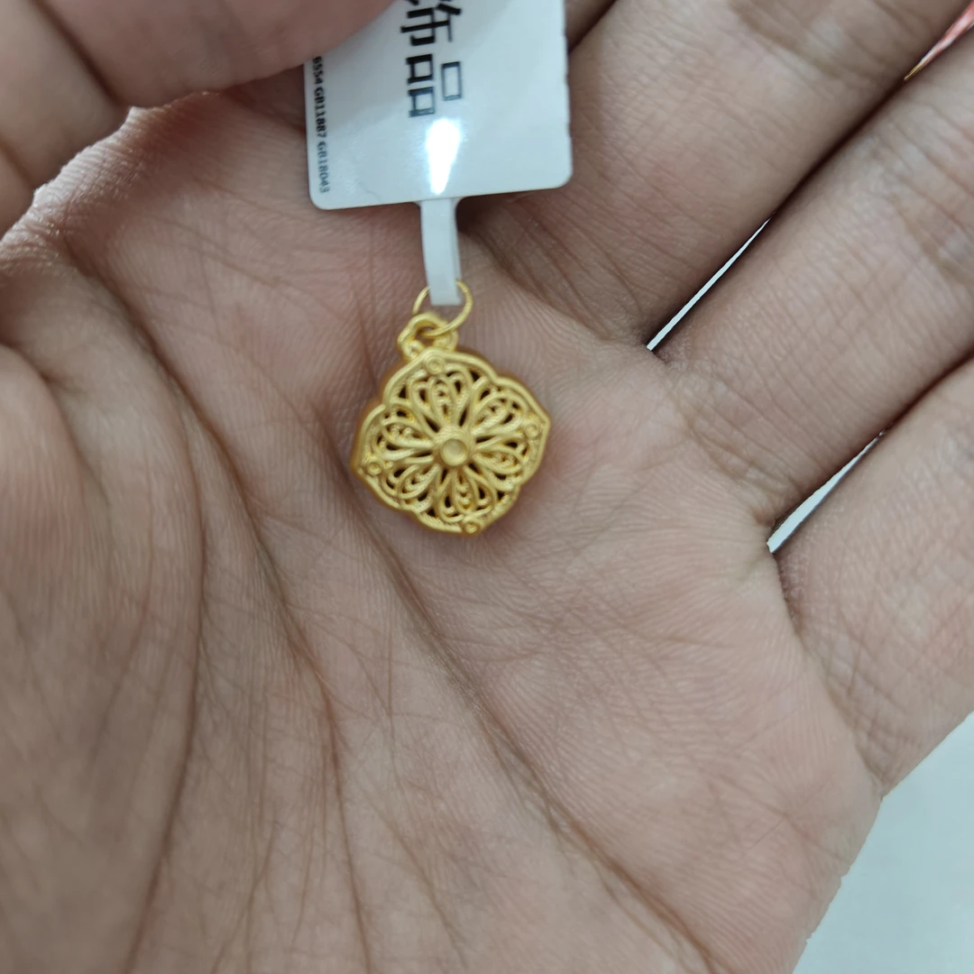 【莹莹专享】足金999 锁包 ZP 0.96 纳金添福