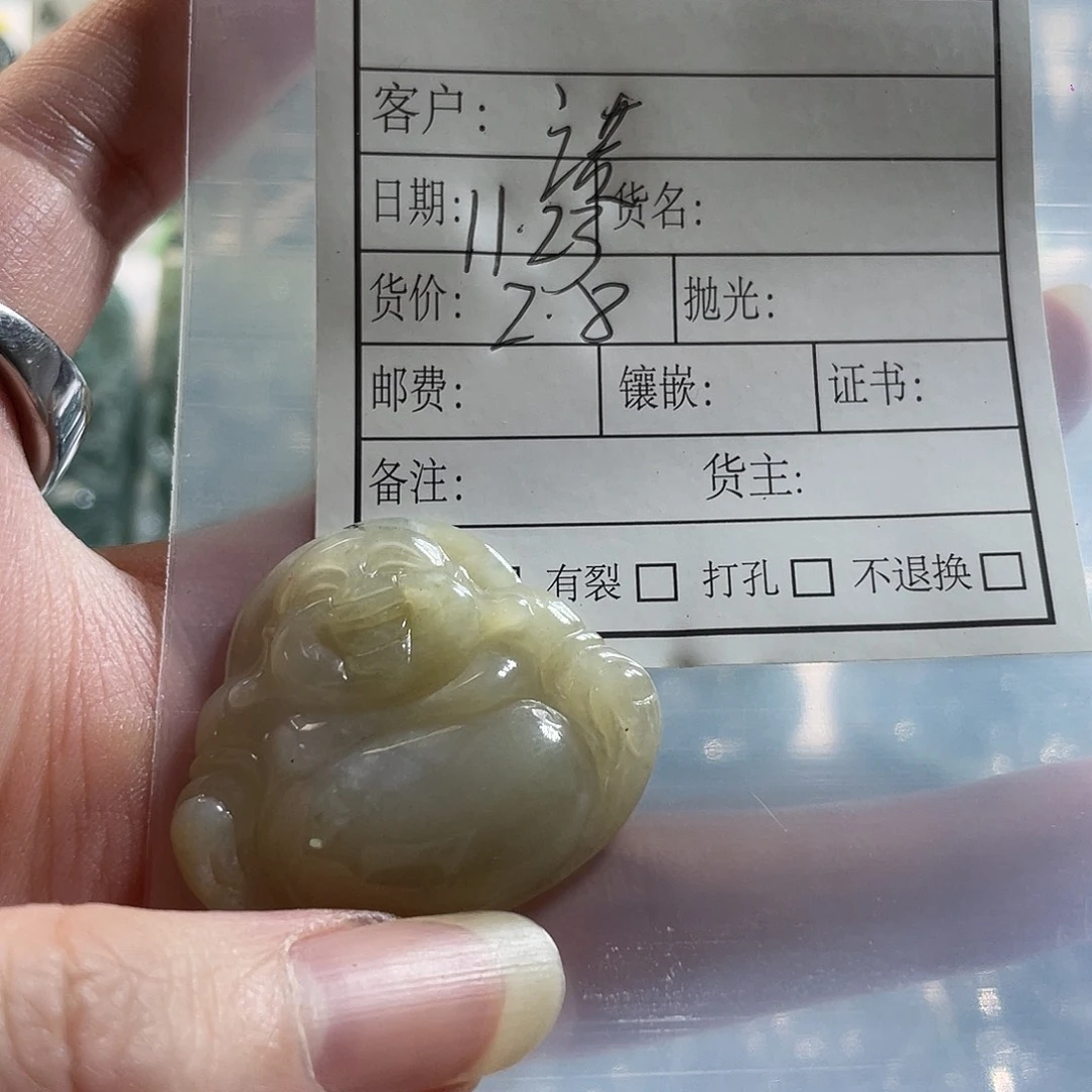 诺***诺翡翠未镶嵌颈饰谢谢您们对她那么大包容支持