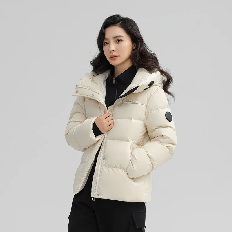 茵曼秋冬反季大清仓保暖羽绒服女短款时尚百搭连帽情侣加厚外套