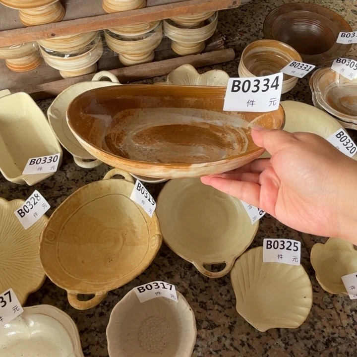 碗334粗陶异形碗1个装