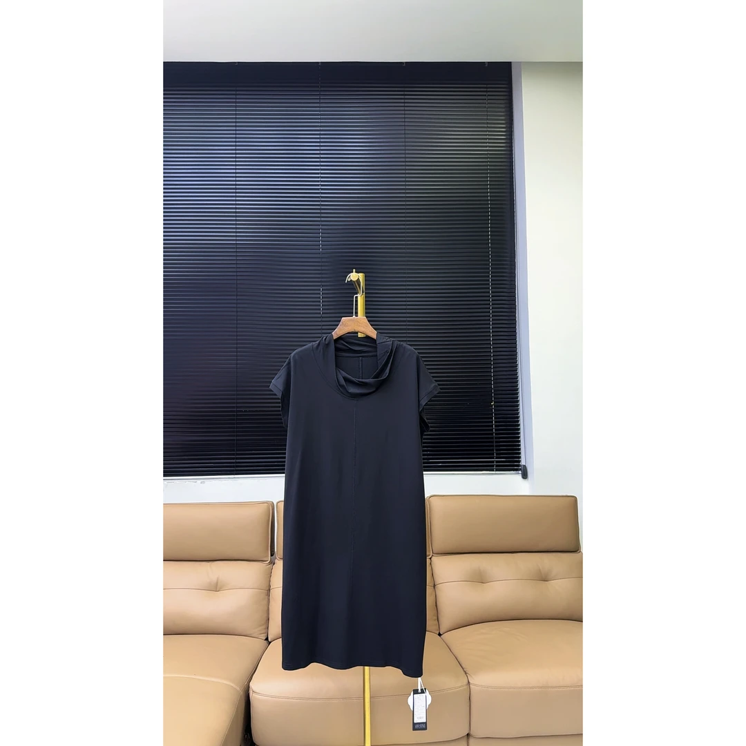 品牌原单高端轻奢夏琳娜连衣裙—黑色—6628