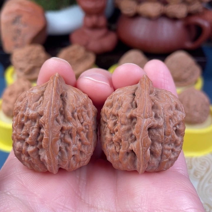 吊坠文玩核桃野生莲花33