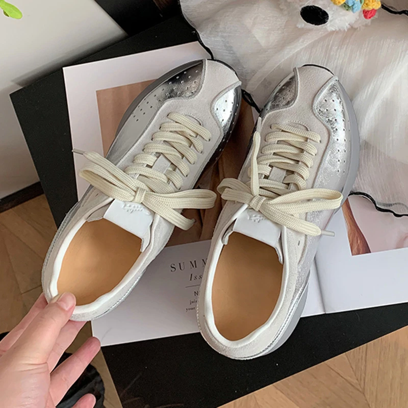 新款小香风厚底运动鞋女内增高休闲鞋德训鞋百搭小白鞋跑步鞋学生