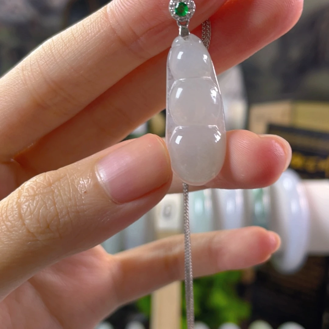 翡翠颈饰银S925镶嵌多样性发1