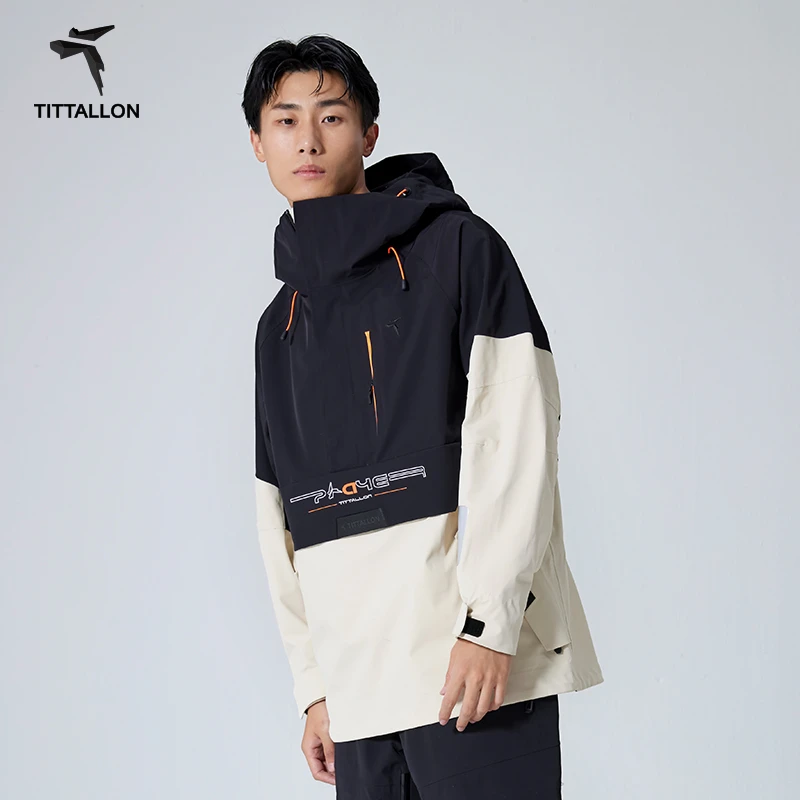 TITTALLON/体拓户外中性单层套头滑雪衣3L防水时尚高端单板滑雪服