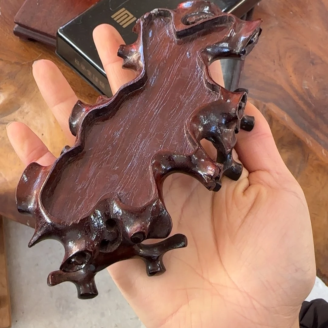 瓷片瓷片中古回流孤品一件木底座