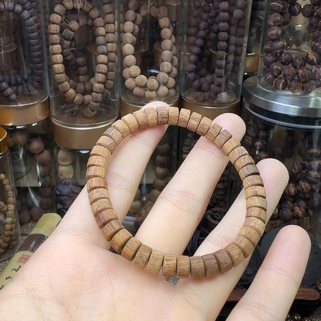 降真香手串/手链4*7熟结黄油药片珠