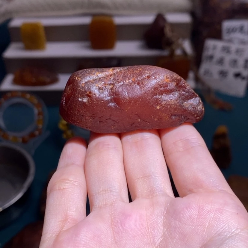 【闪购商品】未镶嵌琥珀珠宝奇石心**福