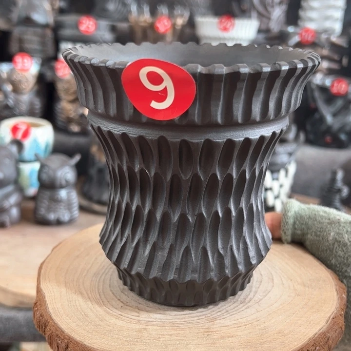 紫砂花盆内口11外高13