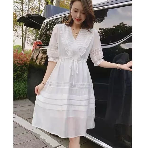 TY525166-1回味依衣高级感时尚设计师收腰连衣裙