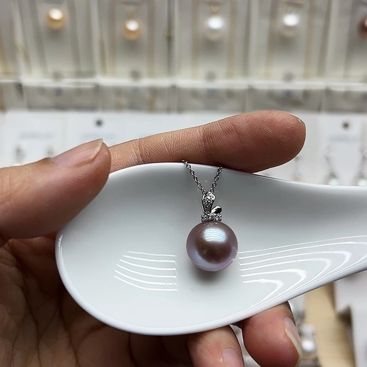 银S925镶嵌吊坠(赠链)淡水珍珠12.1
