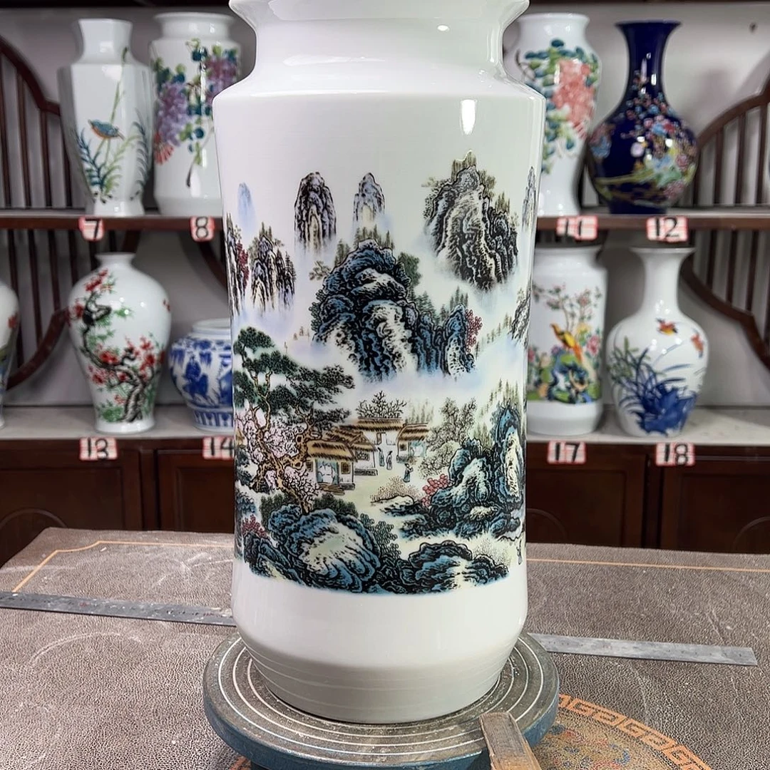 摆件陶景德镇陶瓷书山水