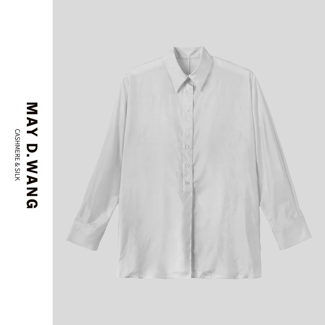 王之造新款多巴胺纯色休闲女式衬衫上衣 E2F1173