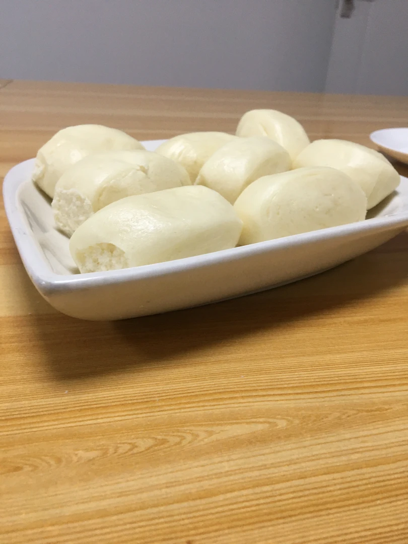 日越纯手工0添加30g奶香味鸡蛋小馒头20个装白馒头