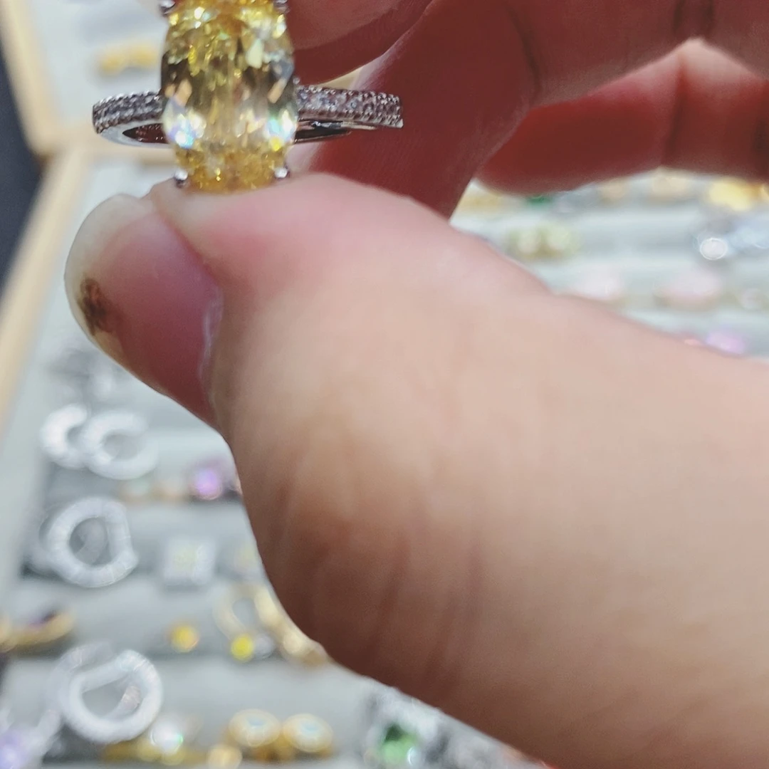 【闪购商品】水晶戒指银S925镶嵌