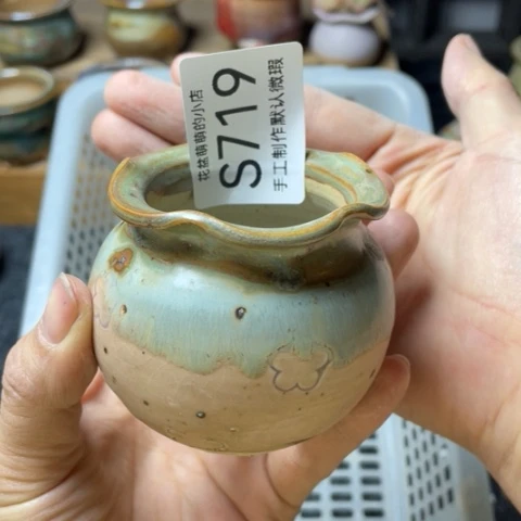 紫砂花盆微瑕719口径5厘米一组6个