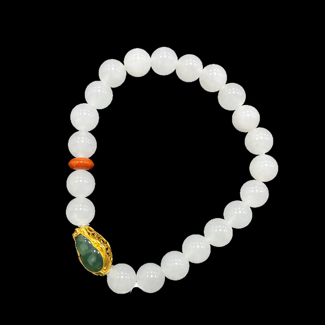 V8273和田玉手串孤品、