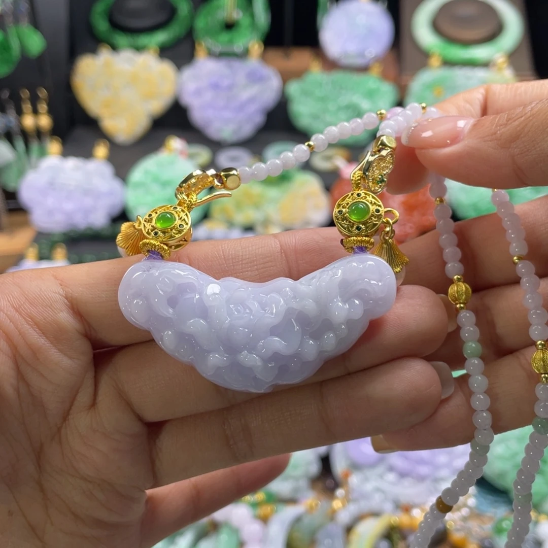 翡翠未镶嵌颈饰代编织