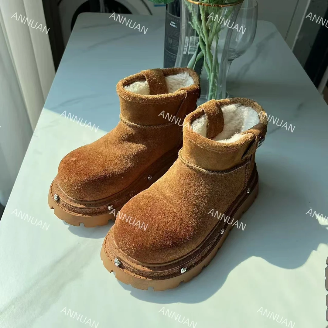 【HeiPa】付小付家秋冬【雪地靴】新款厚底带时尚韩版靴子女款