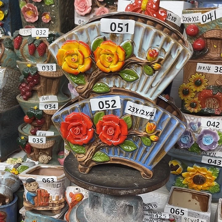 粗陶材质多肉花盆