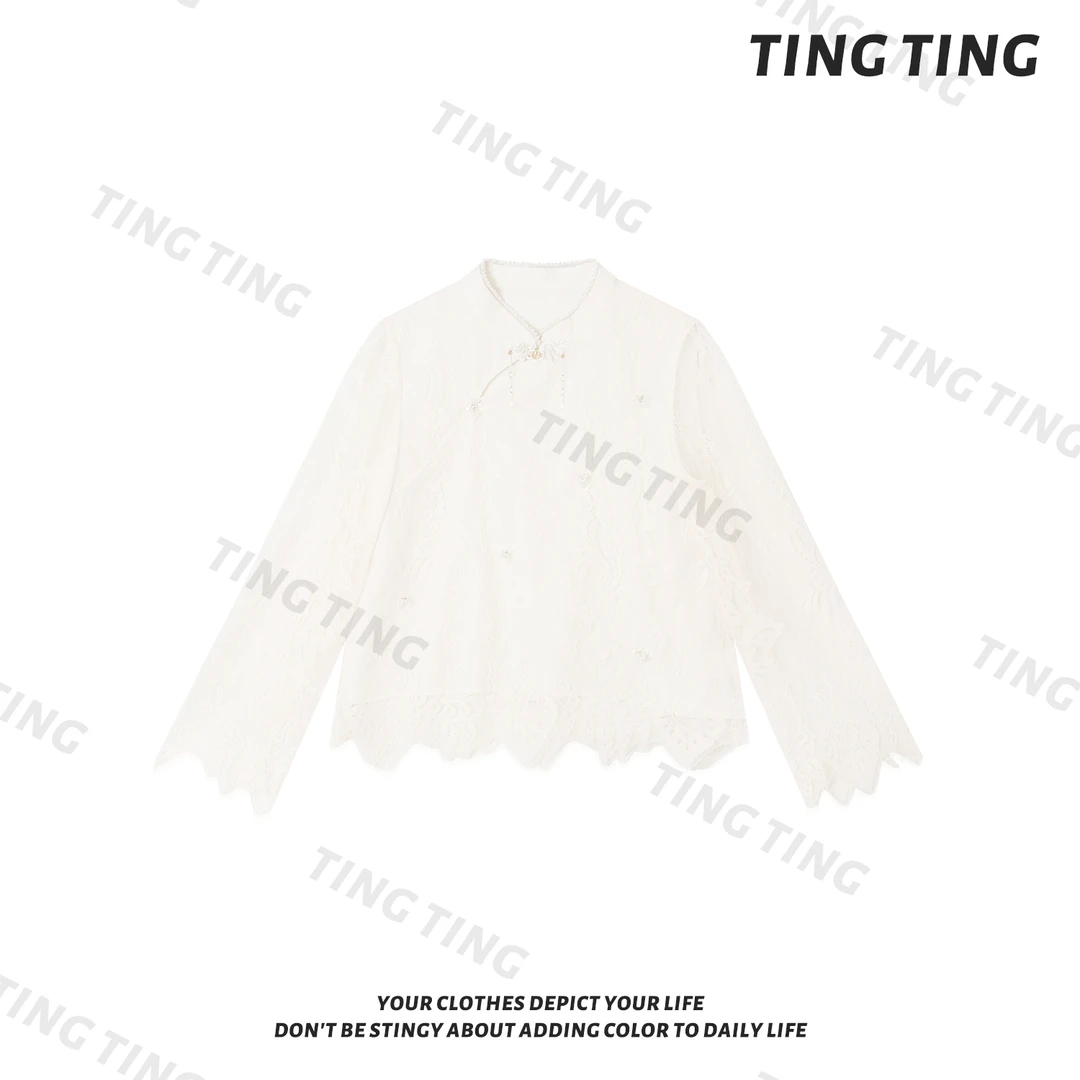 【婷婷】《海棠铺绣》细腻！蕾丝内搭小上衣 TTY2SQ782【Q】