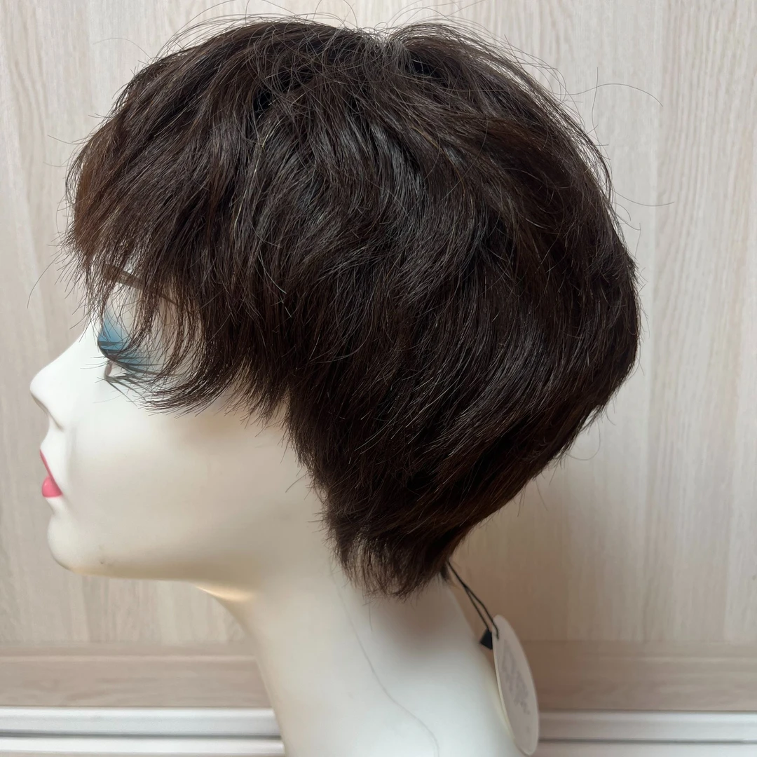 真发全真人发全头套自然空气刘海假发套妈妈款直播间叫号拍女款