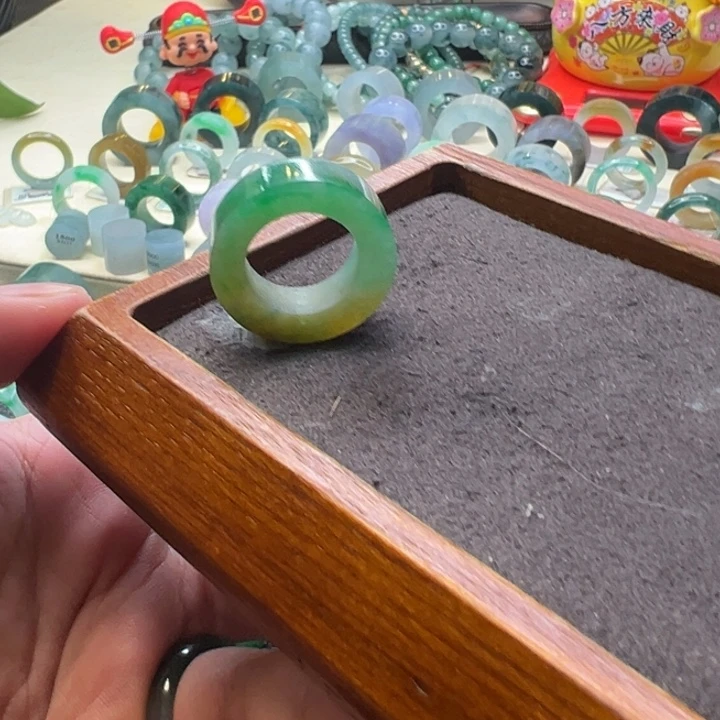 定制翡翠未镶嵌翡翠戒指11-17
