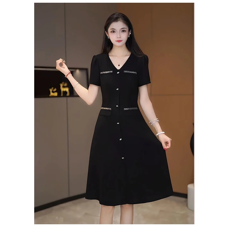 【咔尔丽丝】新品 夏季高端大码显瘦 6586 气质时尚百搭女装连衣裙